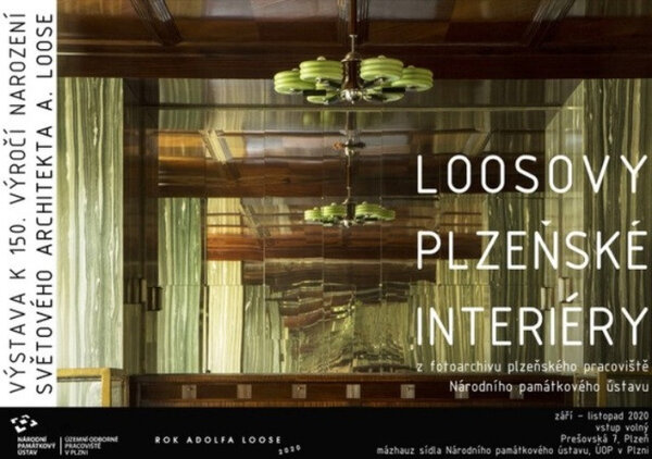 Výstava Loosovy plzeňské interiéry je k vidění on-line na webu Národního památkového ústavu.
