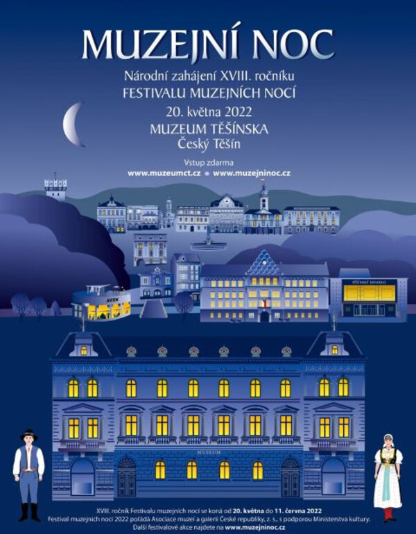Plakát na zahájení Festivalu muzejních nocí