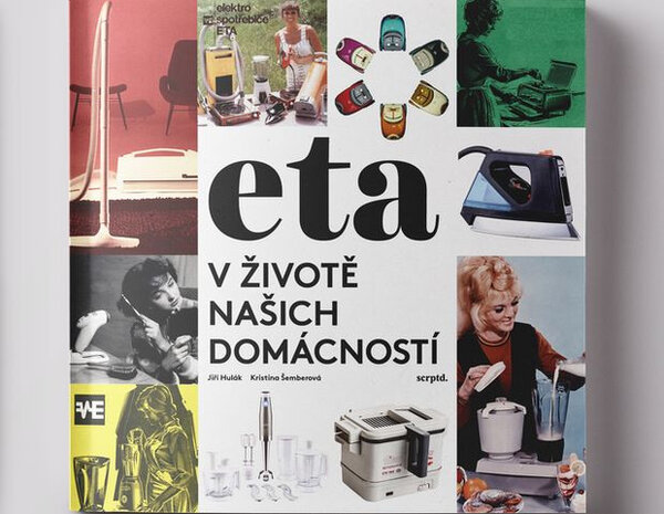 Titulní strana nové knihy o spotřebičích značky ETA